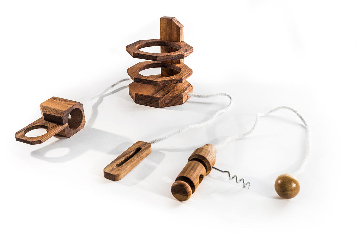 Wine Stopper Lock Puzzle - Escape Room Party Puzzle from Kubiya Games