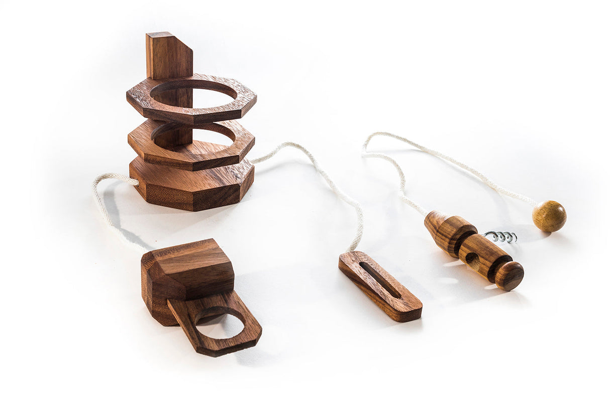 Wine Stopper Lock Puzzle - Escape Room Party Puzzle from Kubiya Games