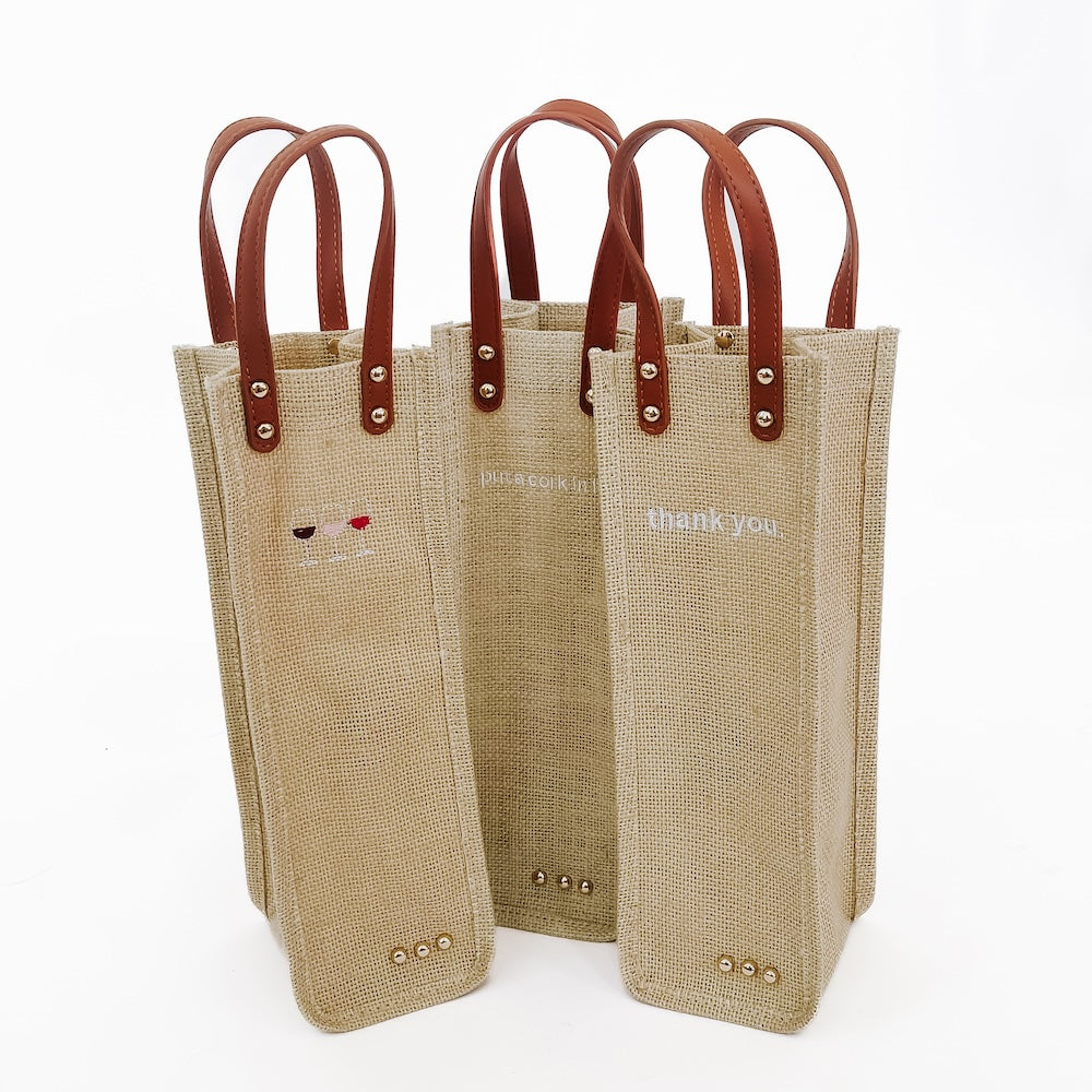 Gifted Canvas Reusable Wine Tote from Pretty Simple