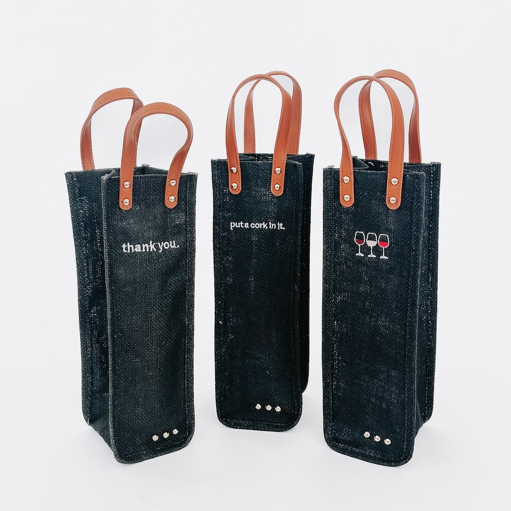 Gifted Canvas Reusable Wine Tote from Pretty Simple