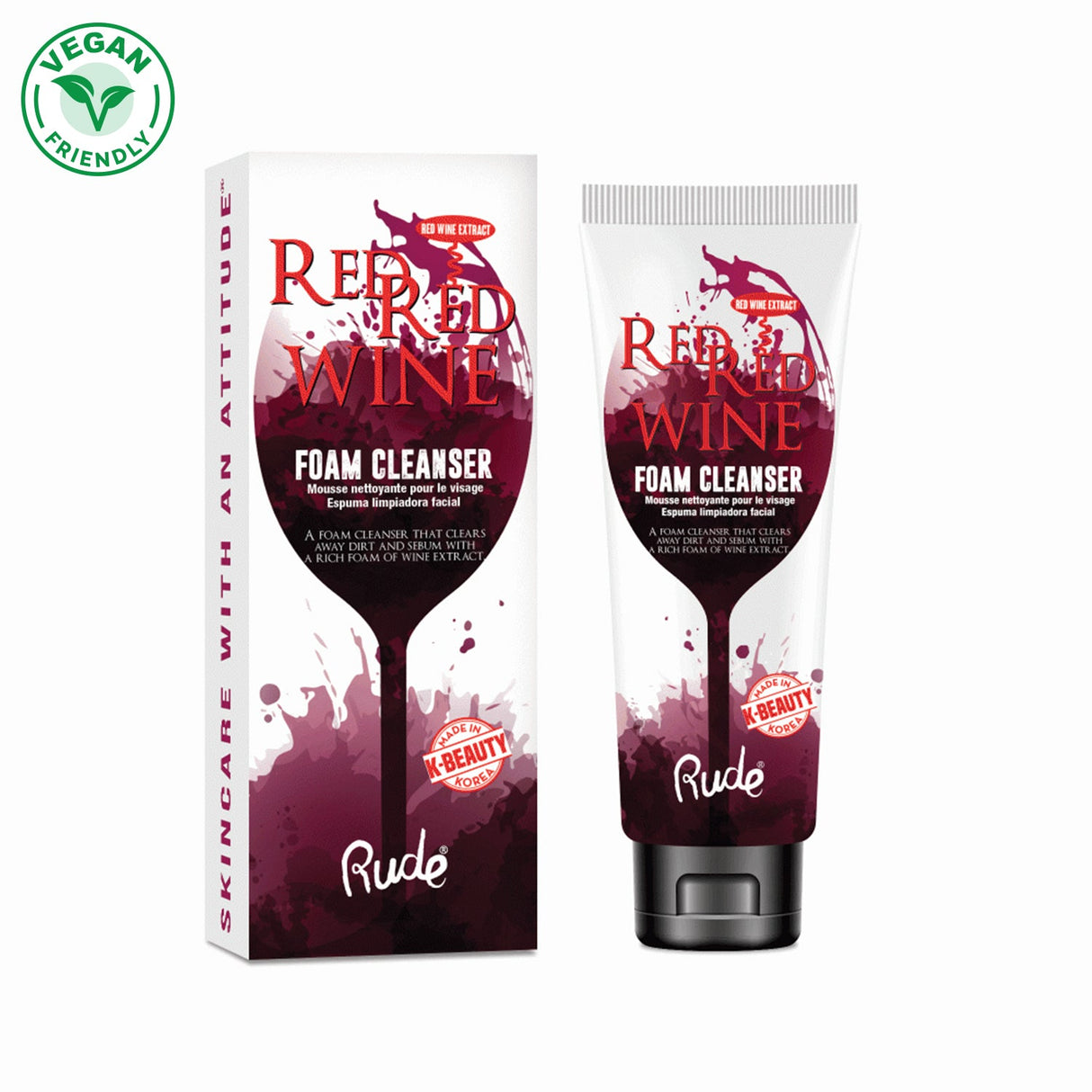 Red Red Wine Foam Cleanser from Rude Cosmetics