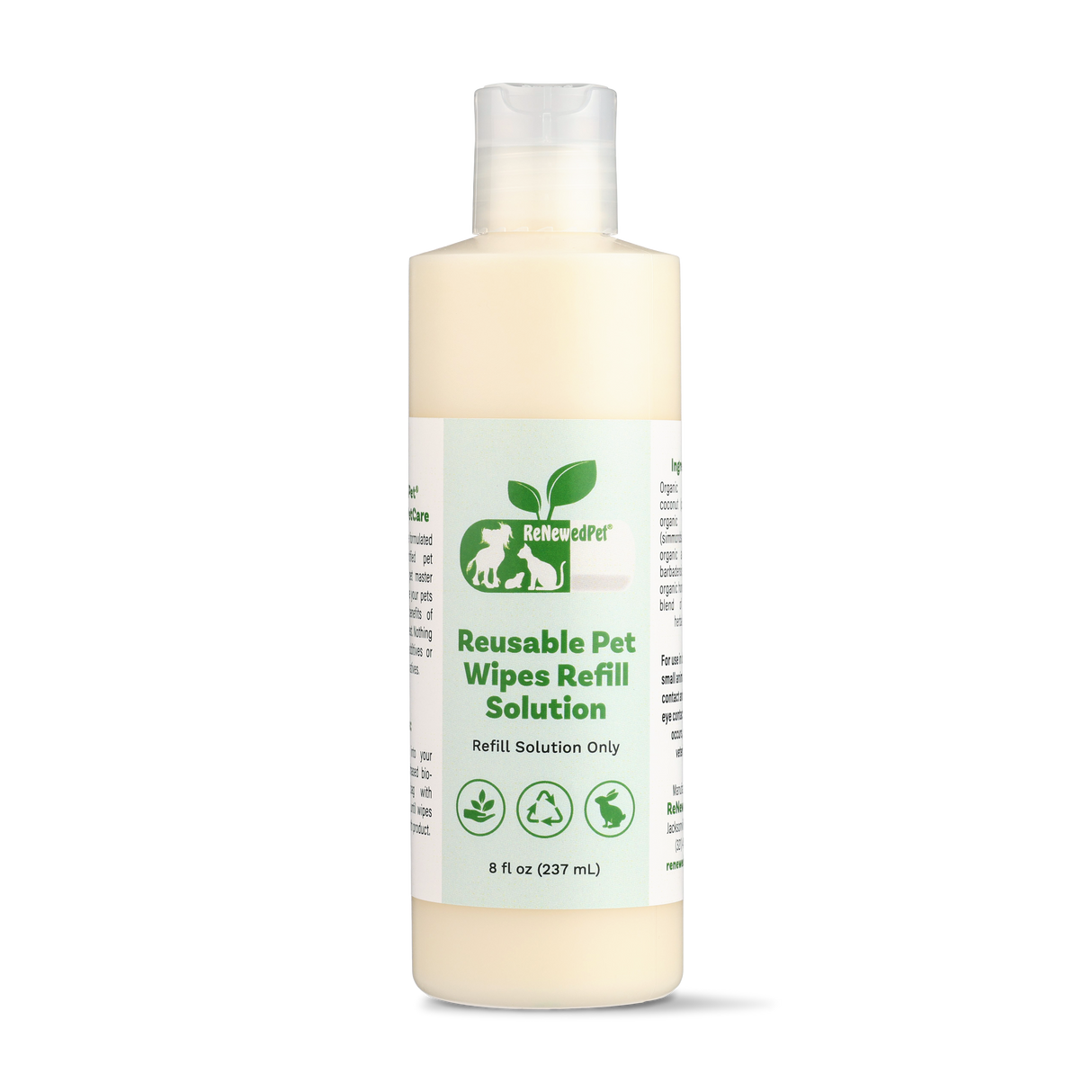 4-ALL PETS REUSABLE PET WIPES*Solution ONLY* from ReNewedPet