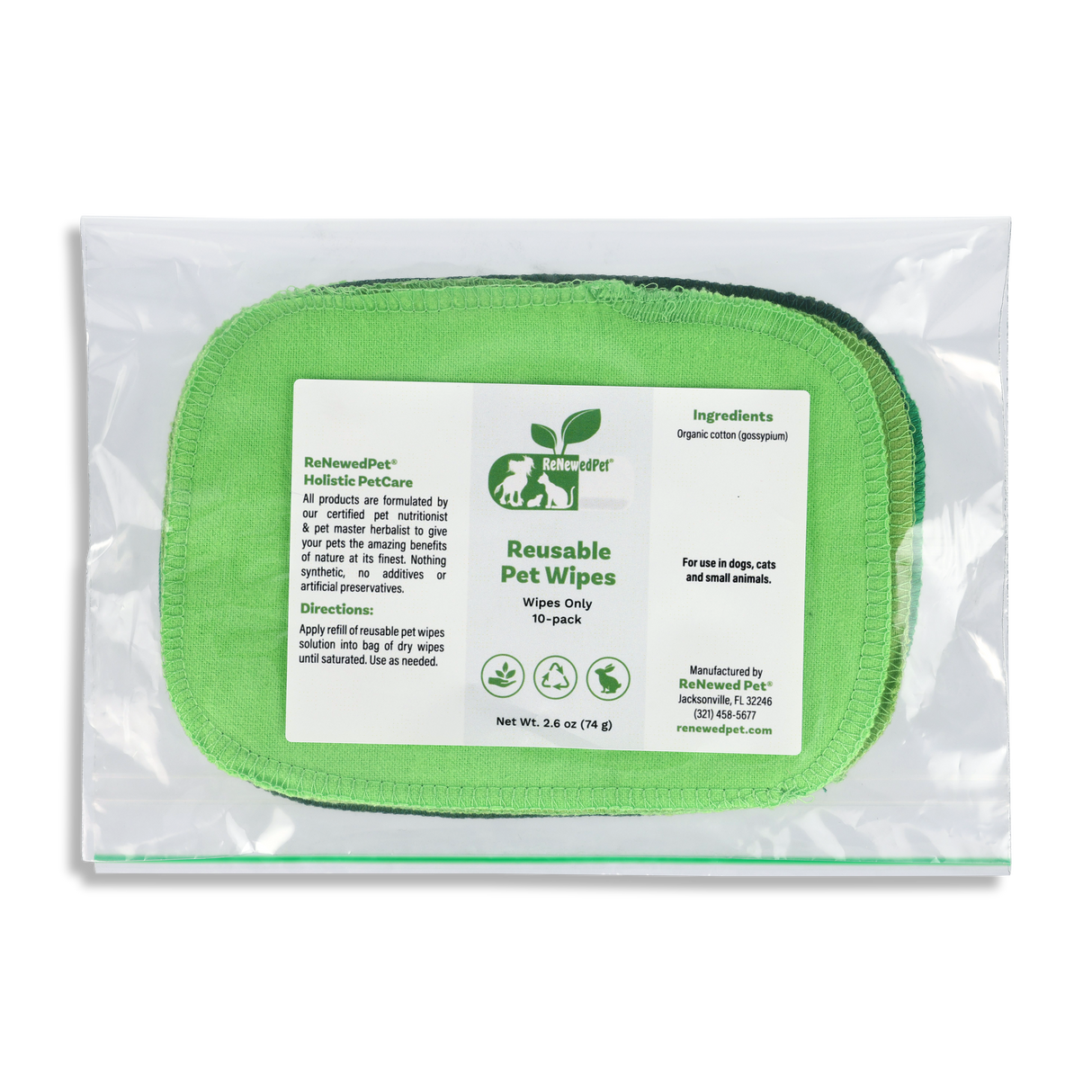 4-ALL PETS REUSABLE PET WIPES *Wipes ONLY* from ReNewedPet