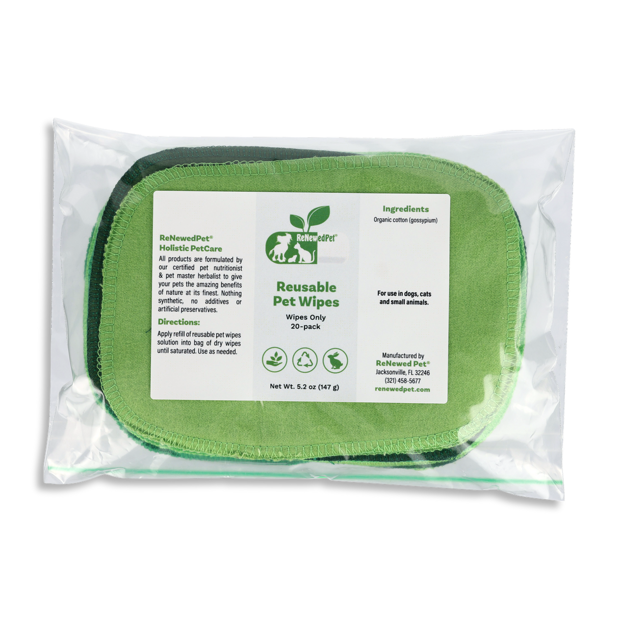 4-ALL PETS REUSABLE PET WIPES *Wipes ONLY* from ReNewedPet