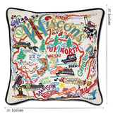 Wisconsin Hand-Embroidered Pillow from Quirks!