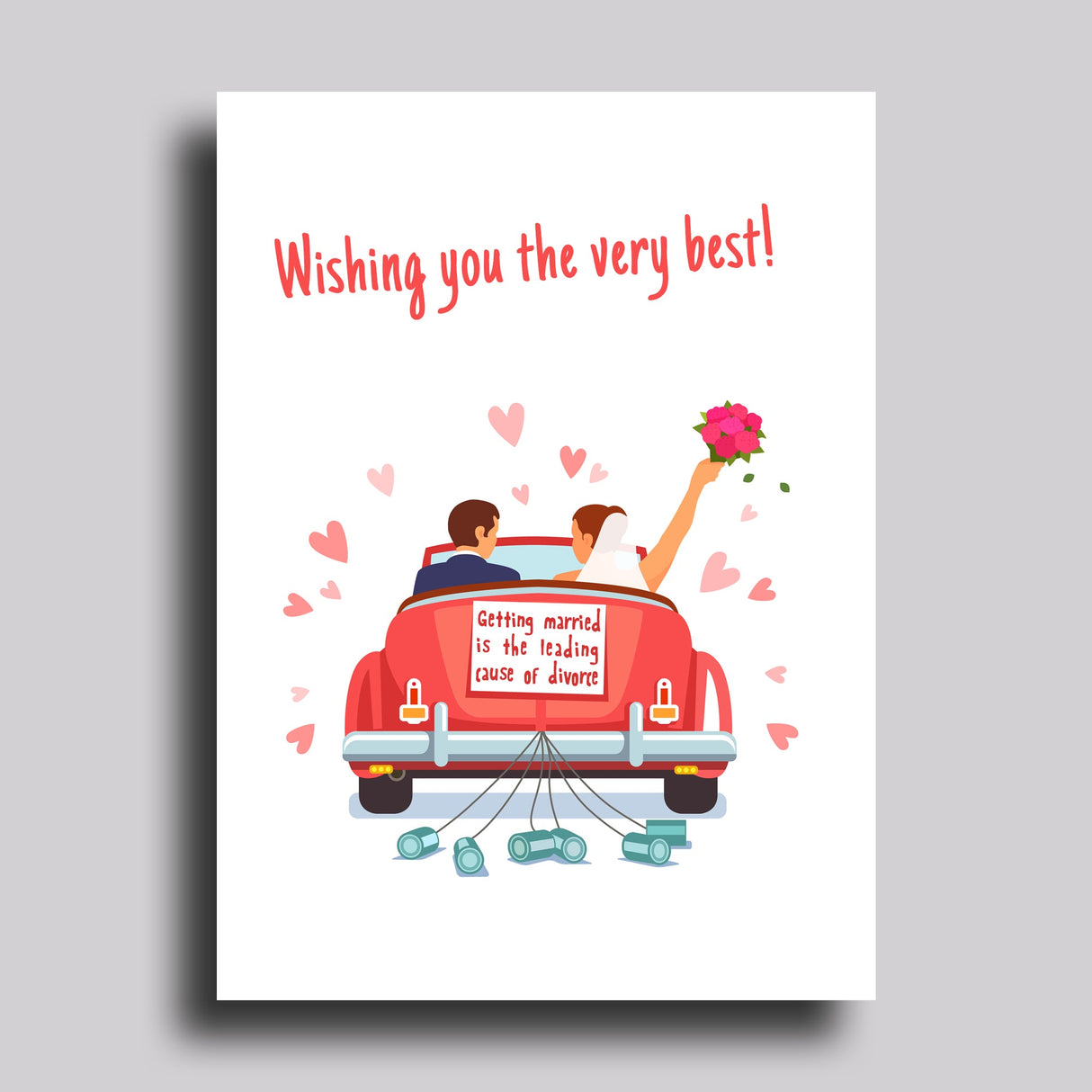 Wishing You The Very Best Wedding Marriage Greeting Card from Carver Junk Company