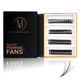 Wispy 7D Mix Rapid Promade Fans - 600 Fans from Mega Lash Academy