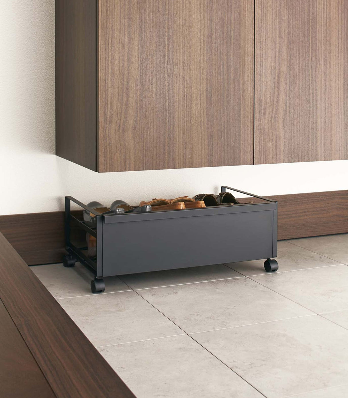 Rolling Shoe Rack (9" H)  - Steel from Yamazaki Home
