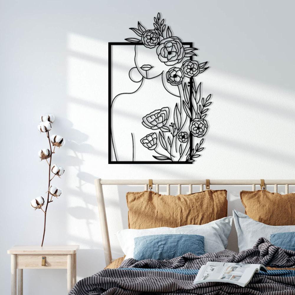 Woman and Roses Metal Wall Decor from VITAHOME DESIGN LLC