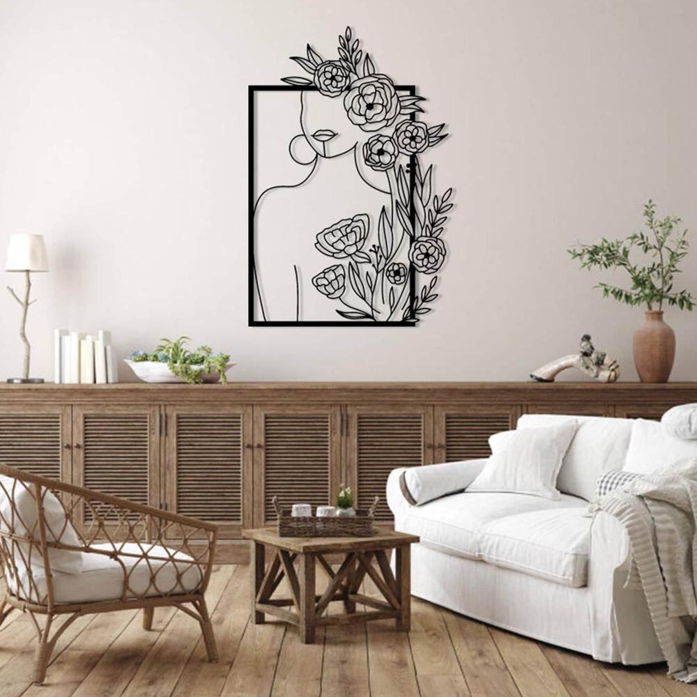Woman and Roses Metal Wall Decor from VITAHOME DESIGN LLC