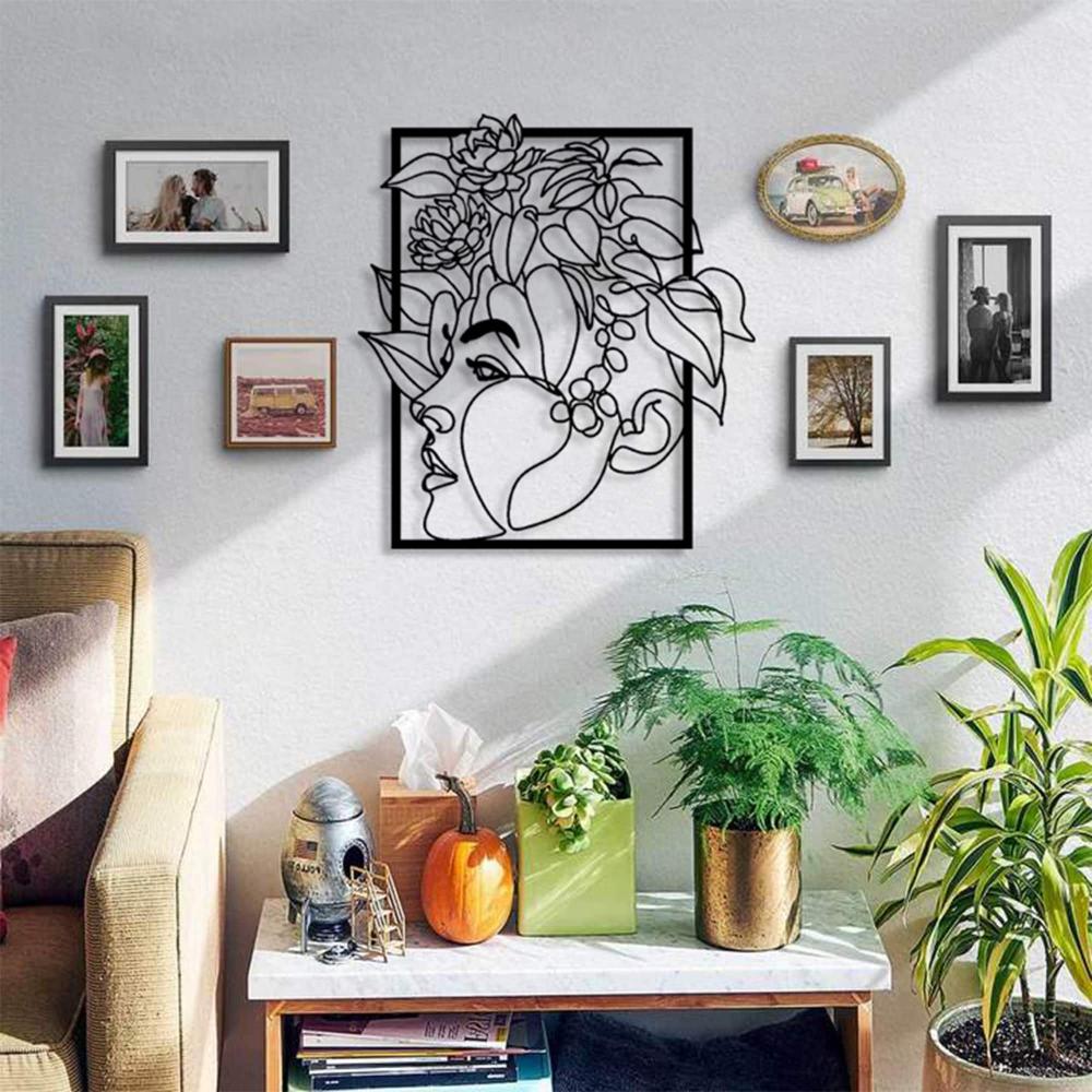 Woman and Roses Metal Wall Decor from VITAHOME DESIGN LLC