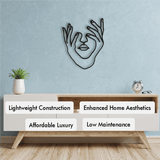 Hands and Face Woman Metal Wall Decor from VITAHOME DESIGN LLC