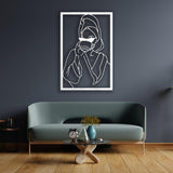 Lady With Coffee Metal Wall Art from VITAHOME DESIGN LLC