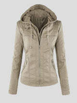 Beige Houndstooth Corduroy Jacket from MsDressly