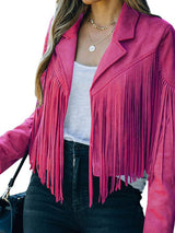 All-Season Fringe Suede Jacket from MsDressly