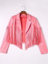 All-Season Fringe Suede Jacket from MsDressly
