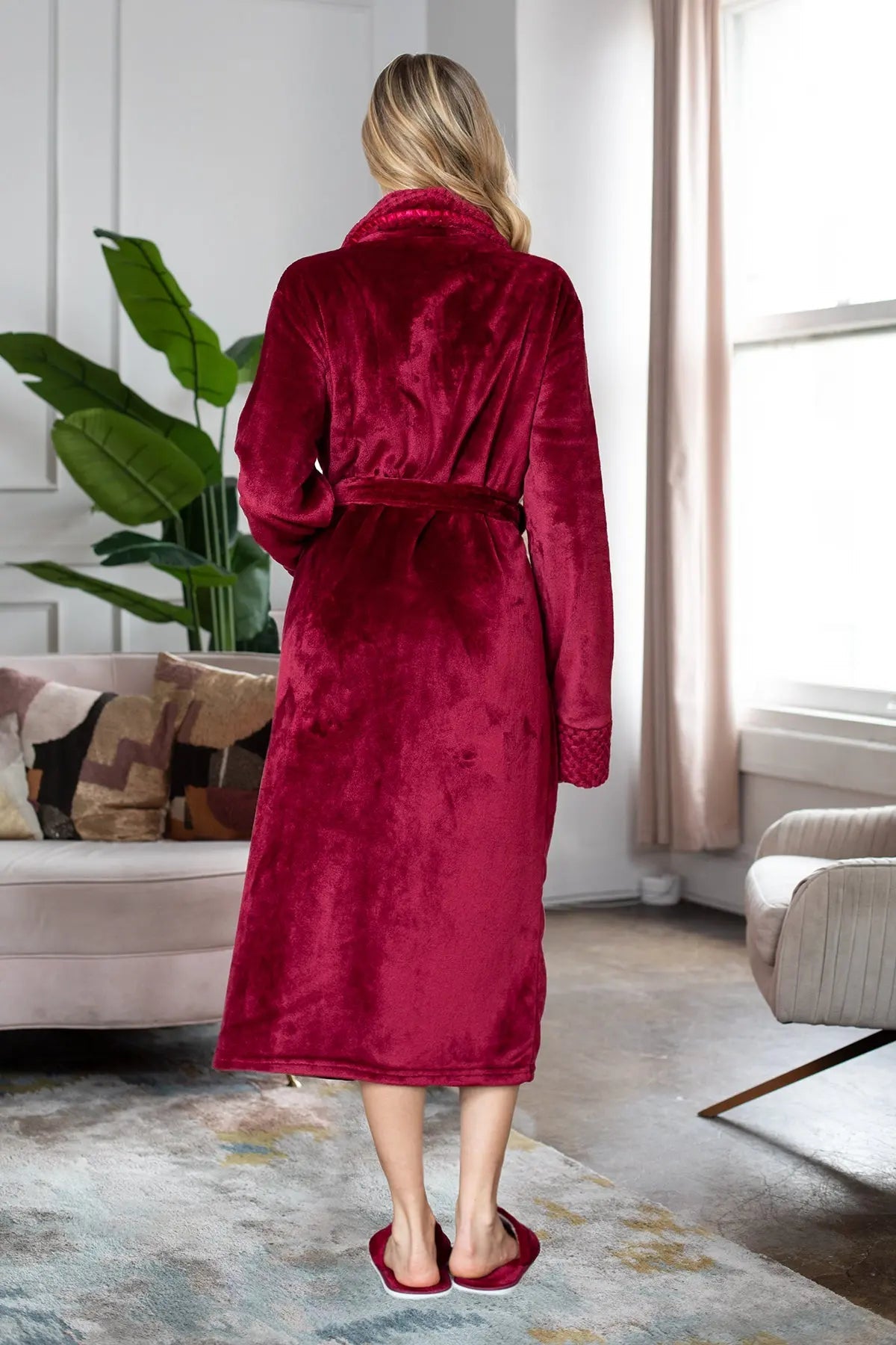 Women's Ultra Soft Fleece Bathrobe From Lotus Linen