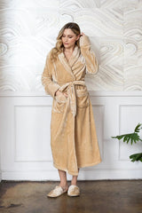 Women's Ultra Soft Fleece Bathrobe From Lotus Linen