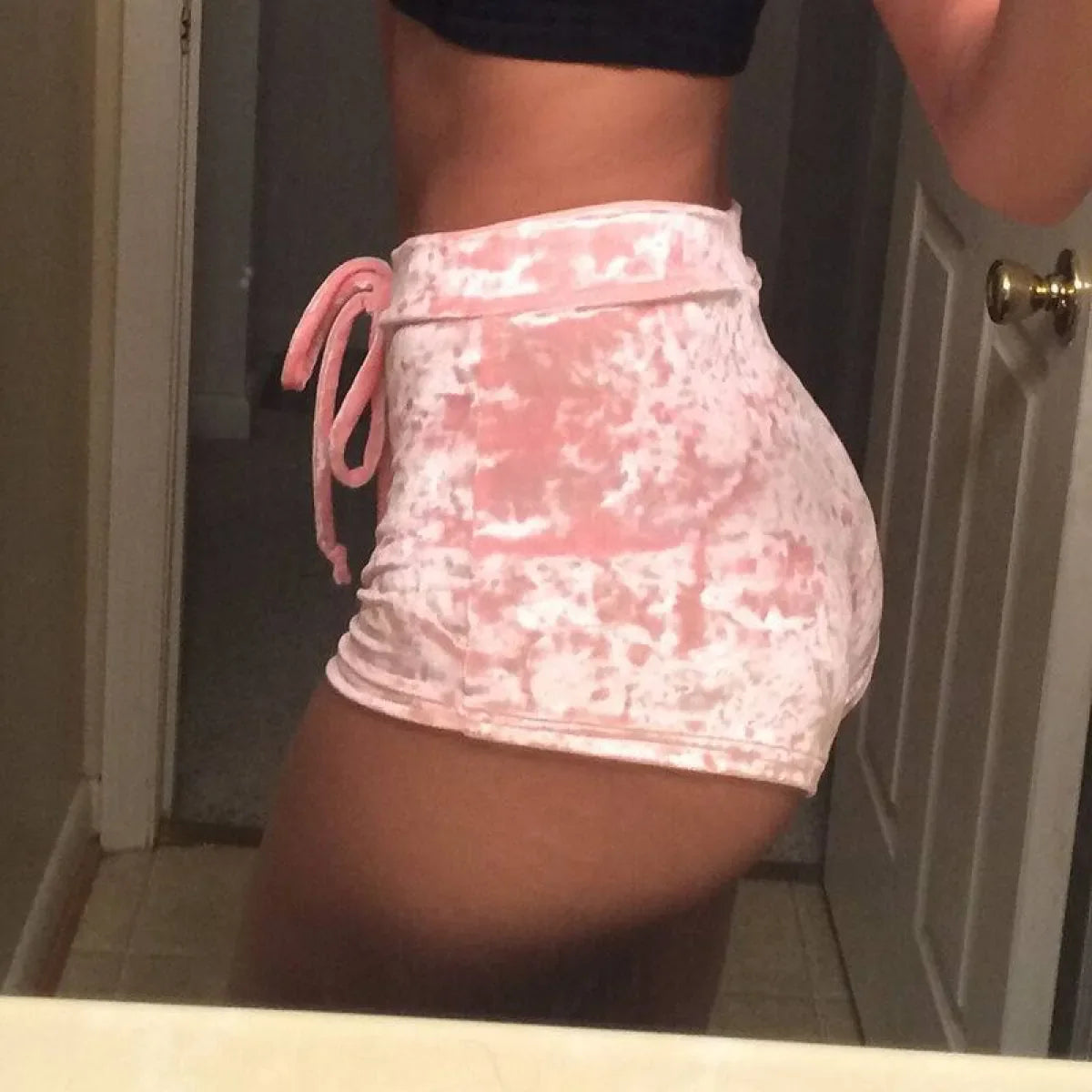 Women's Dolphin Velvet Shorts Strap from Kawaii Stop