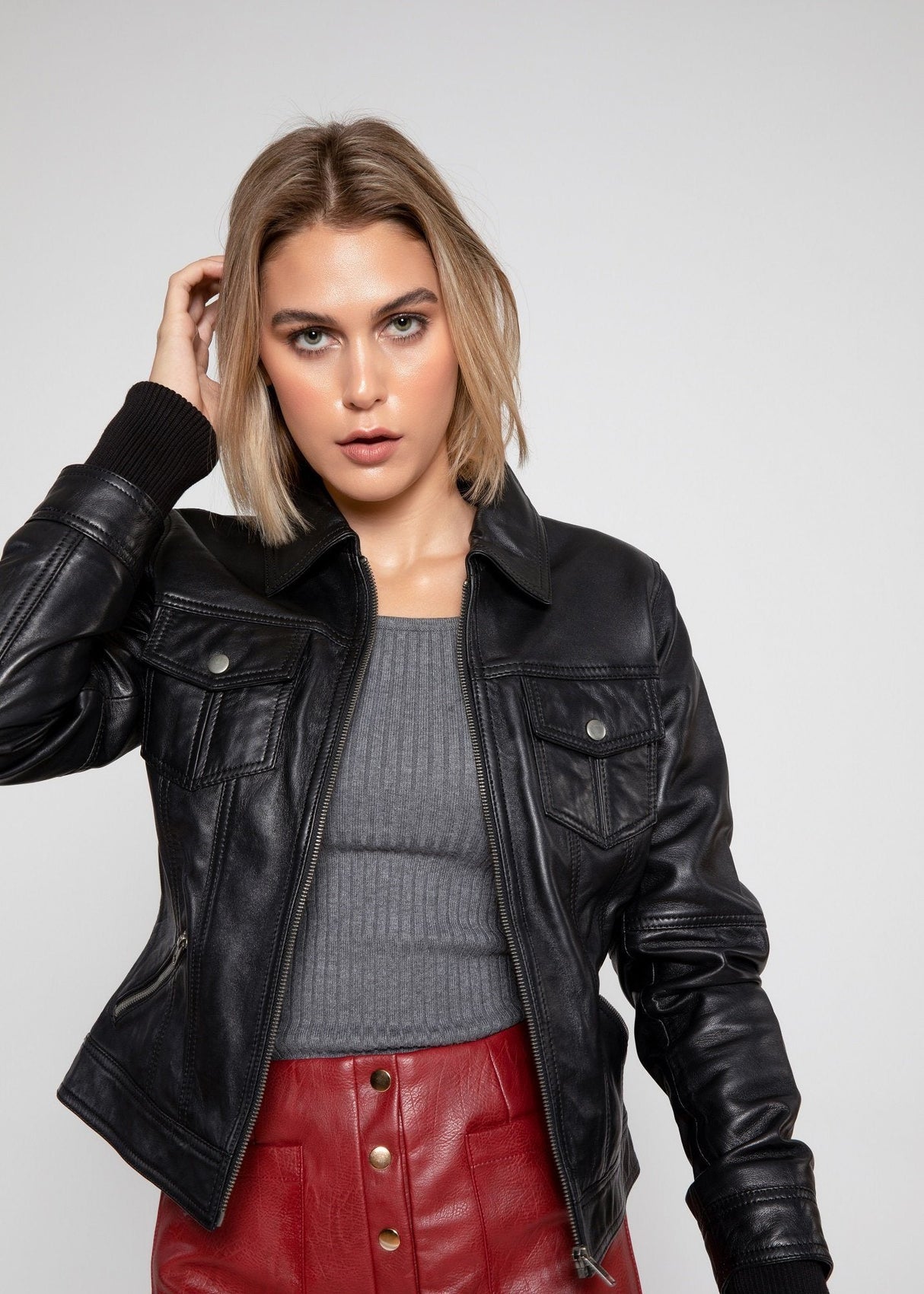 Annalise Womens Leather Jacket From FAD