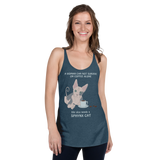 "WOMAN CAN'T SURVIVE ON COFFEE ALONE" TANK from ReNewedPet