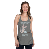 "WOMAN CAN'T SURVIVE ON COFFEE ALONE" TANK from ReNewedPet