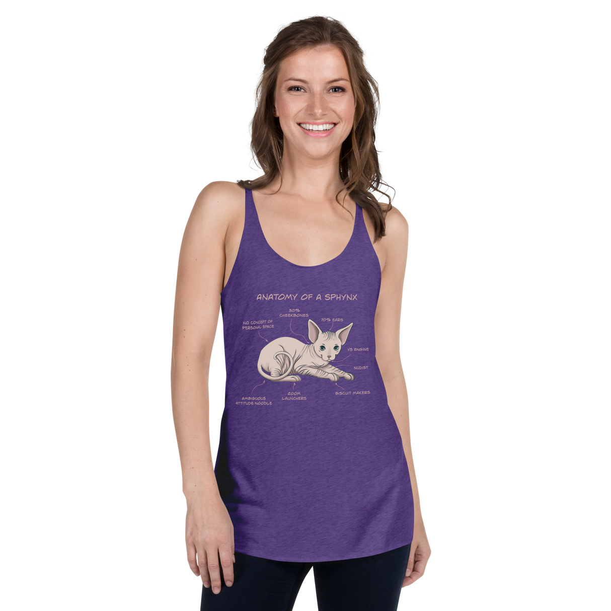 "ANATOMY OF A SPHYNX" WOMAN'S TANK from ReNewedPet