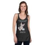 "WOMAN CAN'T SURVIVE ON COFFEE ALONE" TANK from ReNewedPet