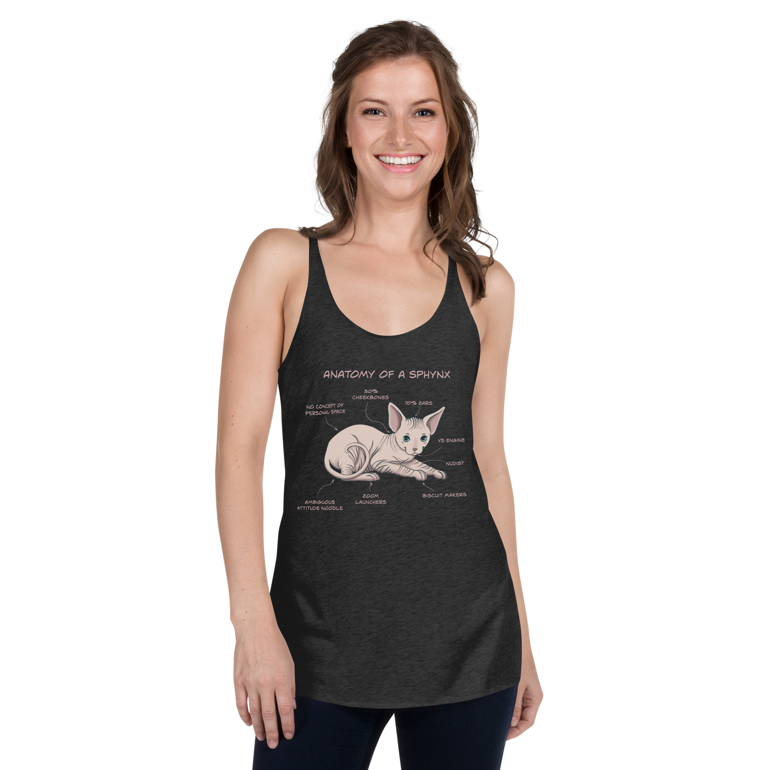 "ANATOMY OF A SPHYNX" WOMAN'S TANK from ReNewedPet