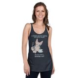 "WOMAN CAN'T SURVIVE ON COFFEE ALONE" TANK from ReNewedPet