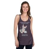 "WOMAN CAN'T SURVIVE ON COFFEE ALONE" TANK from ReNewedPet