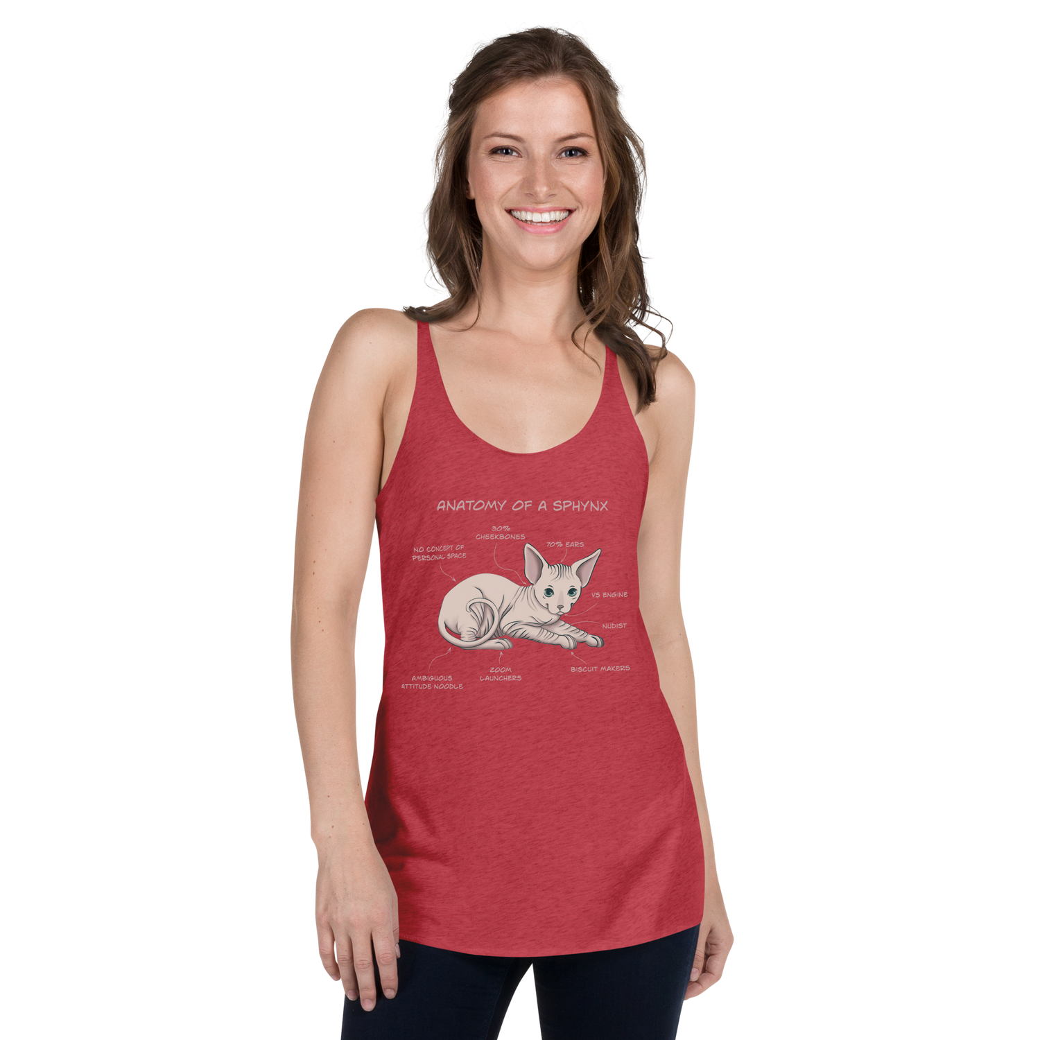 "ANATOMY OF A SPHYNX" WOMAN'S TANK from ReNewedPet