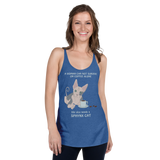 "WOMAN CAN'T SURVIVE ON COFFEE ALONE" TANK from ReNewedPet