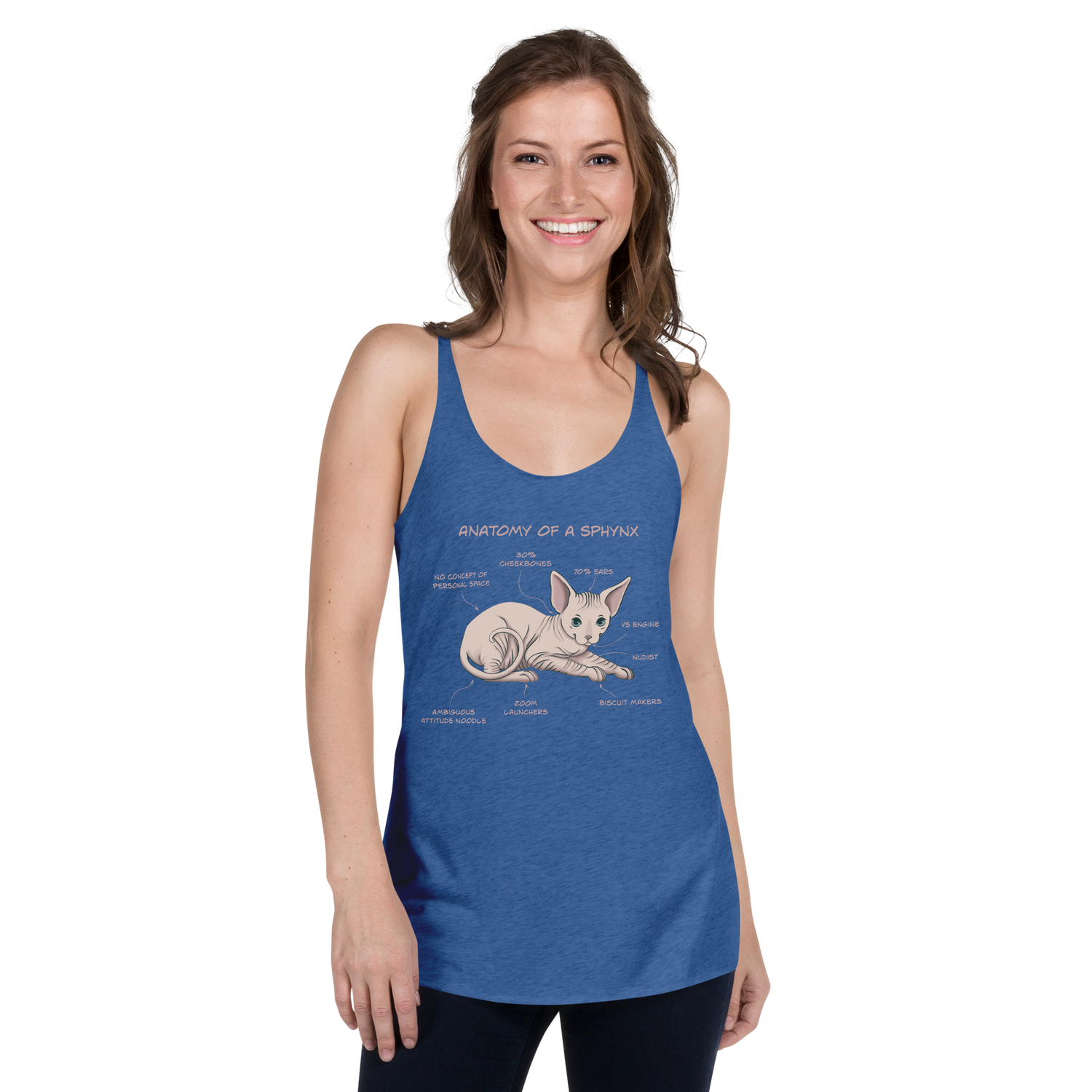 "ANATOMY OF A SPHYNX" WOMAN'S TANK from ReNewedPet