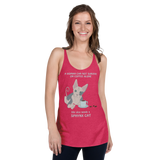 "WOMAN CAN'T SURVIVE ON COFFEE ALONE" TANK from ReNewedPet
