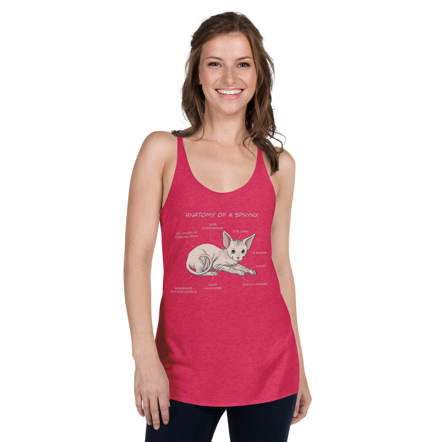 "ANATOMY OF A SPHYNX" WOMAN'S TANK from ReNewedPet