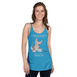 "WOMAN CAN'T SURVIVE ON COFFEE ALONE" TANK from ReNewedPet