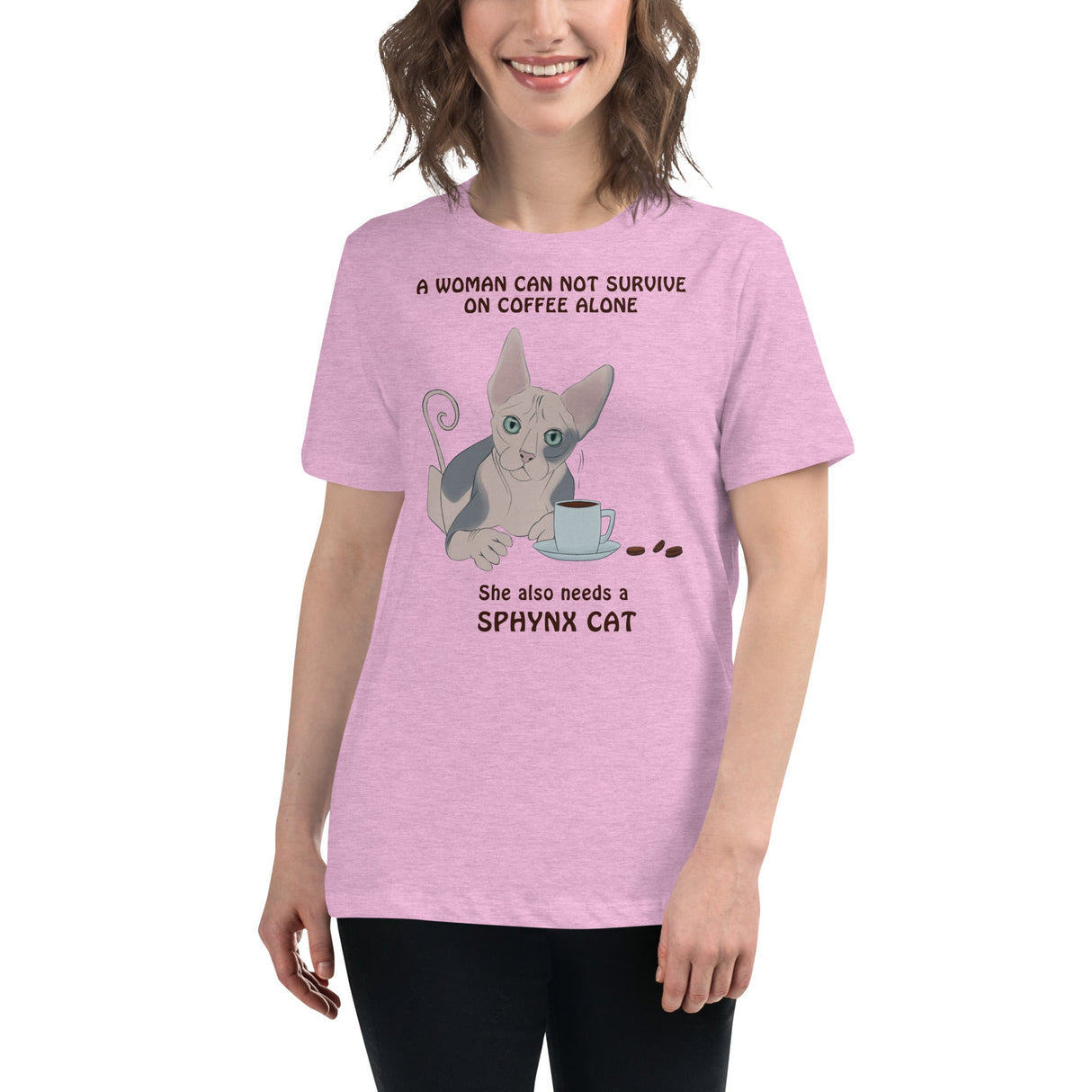 "WOMAN CANT SURVIVE ON COFFEE ALONE" TEE from ReNewedPet