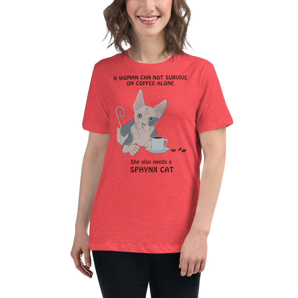 "WOMAN CANT SURVIVE ON COFFEE ALONE" TEE from ReNewedPet