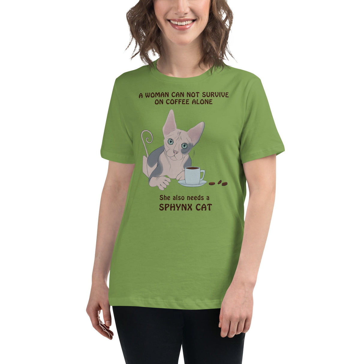 "WOMAN CANT SURVIVE ON COFFEE ALONE" TEE from ReNewedPet