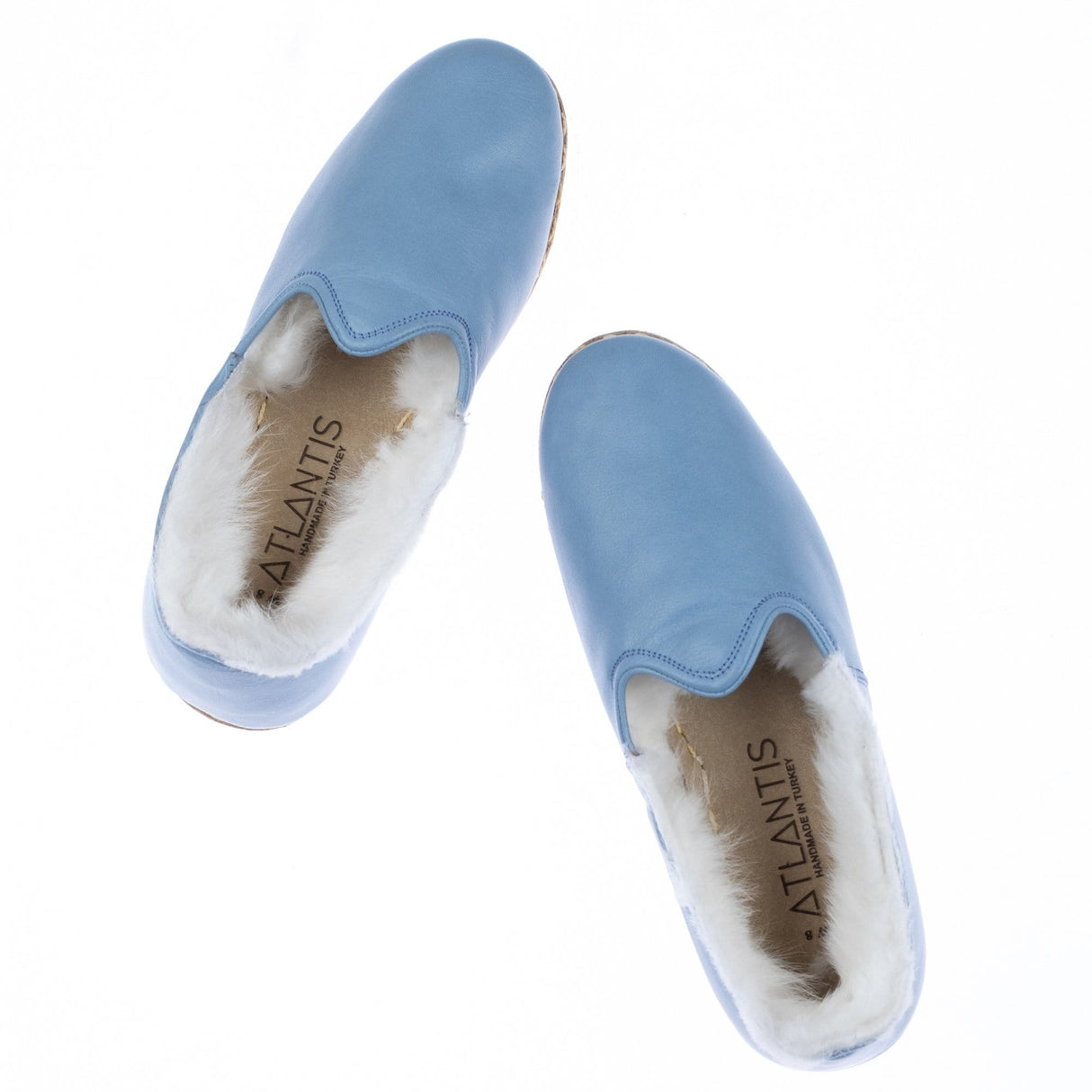 Men's Sky Blue Shearlings from Atlantis Handmade Shoes