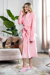 Women's Ultra Soft Fleece Bathrobe From Lotus Linen