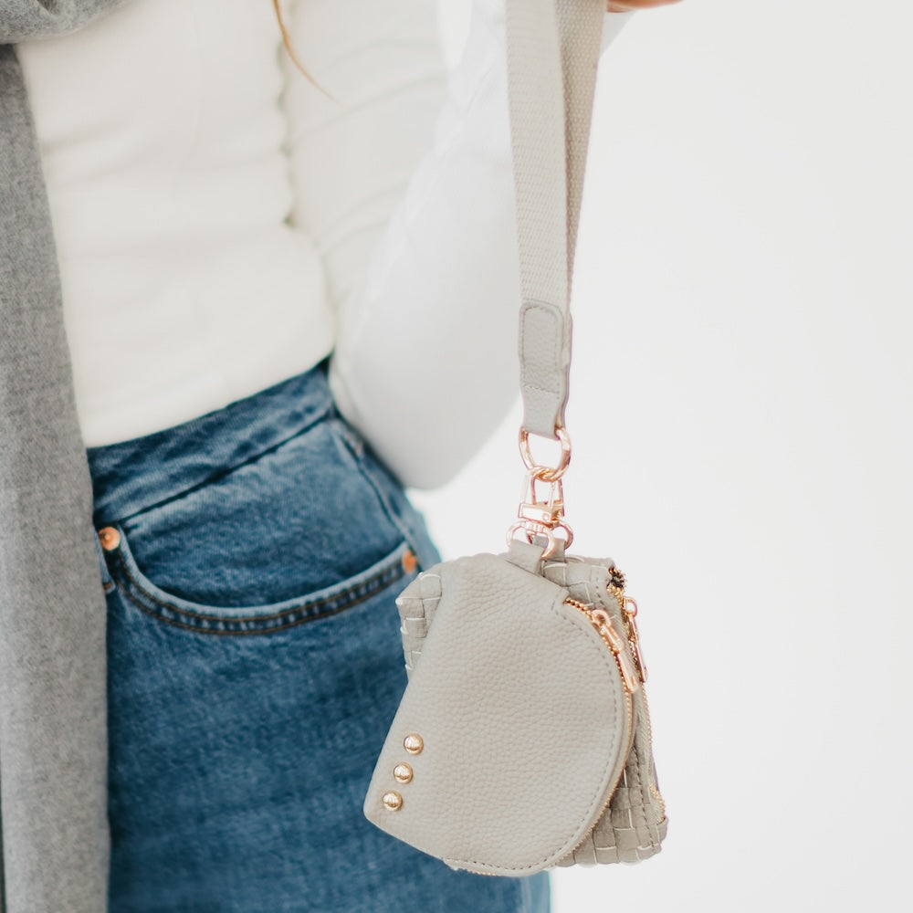 Wonderlust Woven Dual Pouch Wristlet from Pretty Simple
