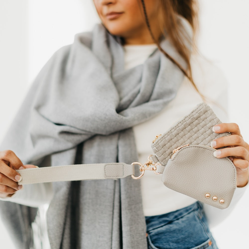 Wonderlust Woven Dual Pouch Wristlet from Pretty Simple