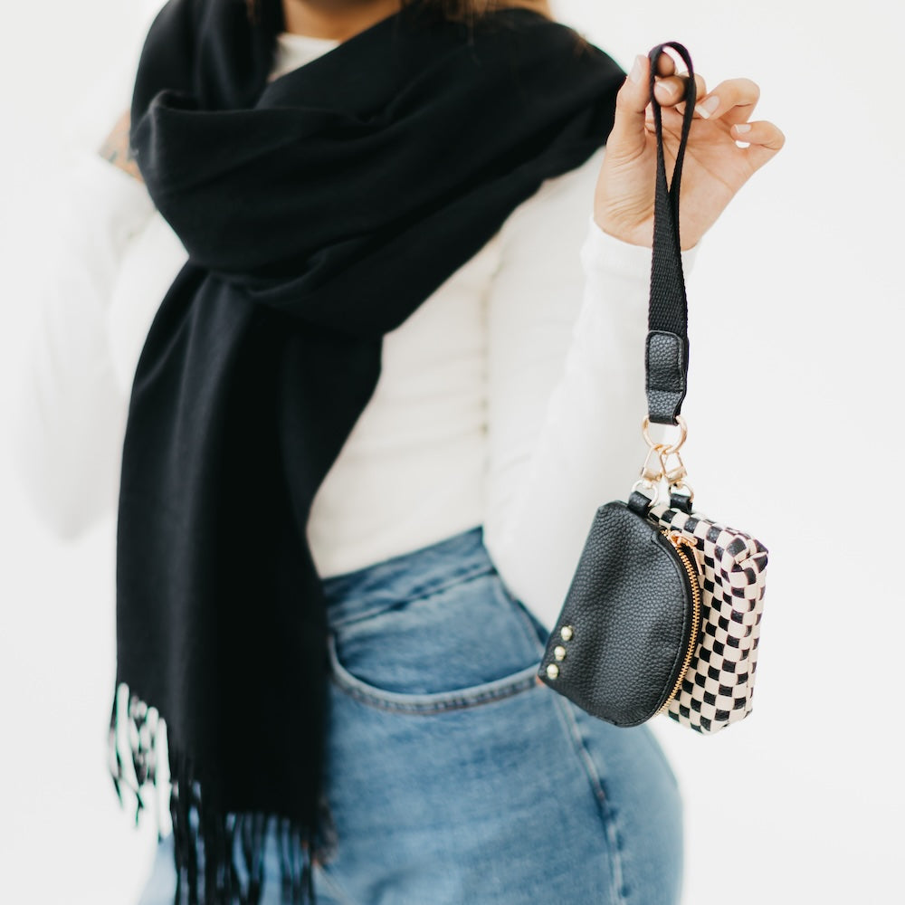 Wonderlust Woven Dual Pouch Wristlet from Pretty Simple