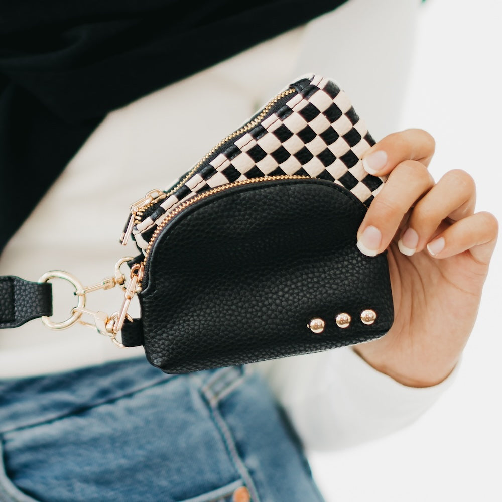 Wonderlust Woven Dual Pouch Wristlet from Pretty Simple