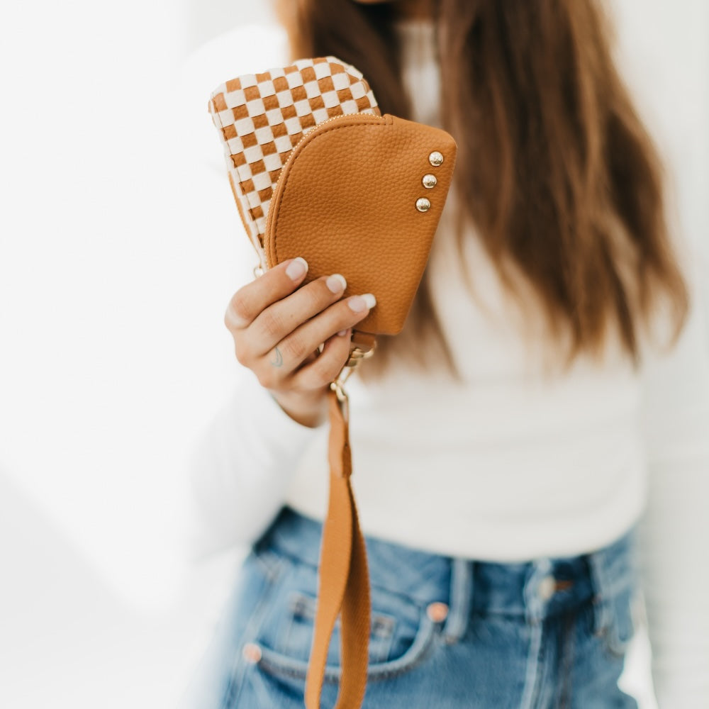 Wonderlust Woven Dual Pouch Wristlet from Pretty Simple