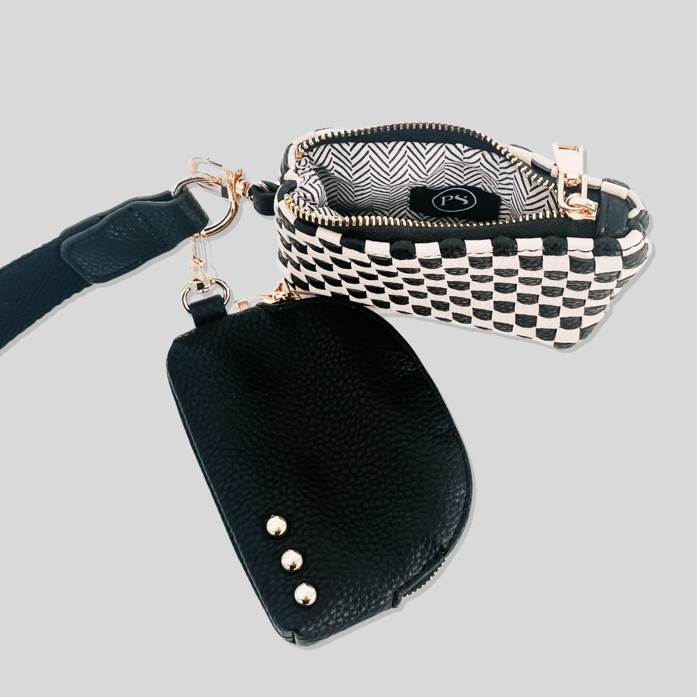 Wonderlust Woven Dual Pouch Wristlet from Pretty Simple