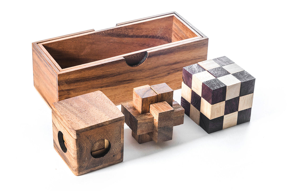 3 Brain Teaser Puzzle Gift Set from Kubiya Games