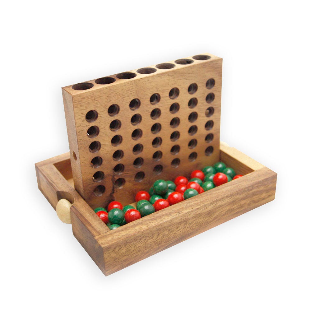 Wooden Connect Four Game from Kubiya Games